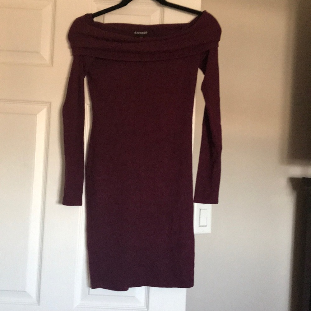 Express Off Shoulder Sweater Dress